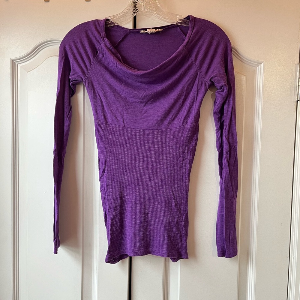 Derek Heart Vibrant Purple Long Sleeve Top